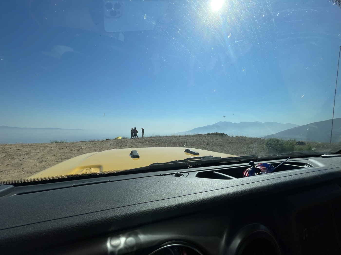 View from the Jeep during the July family trip near Los Angeles